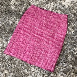 Fuchsia tweed skirt by TALBOTS